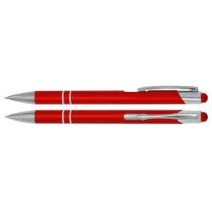 Aluminium touch stylus pen graveren Marseille rood